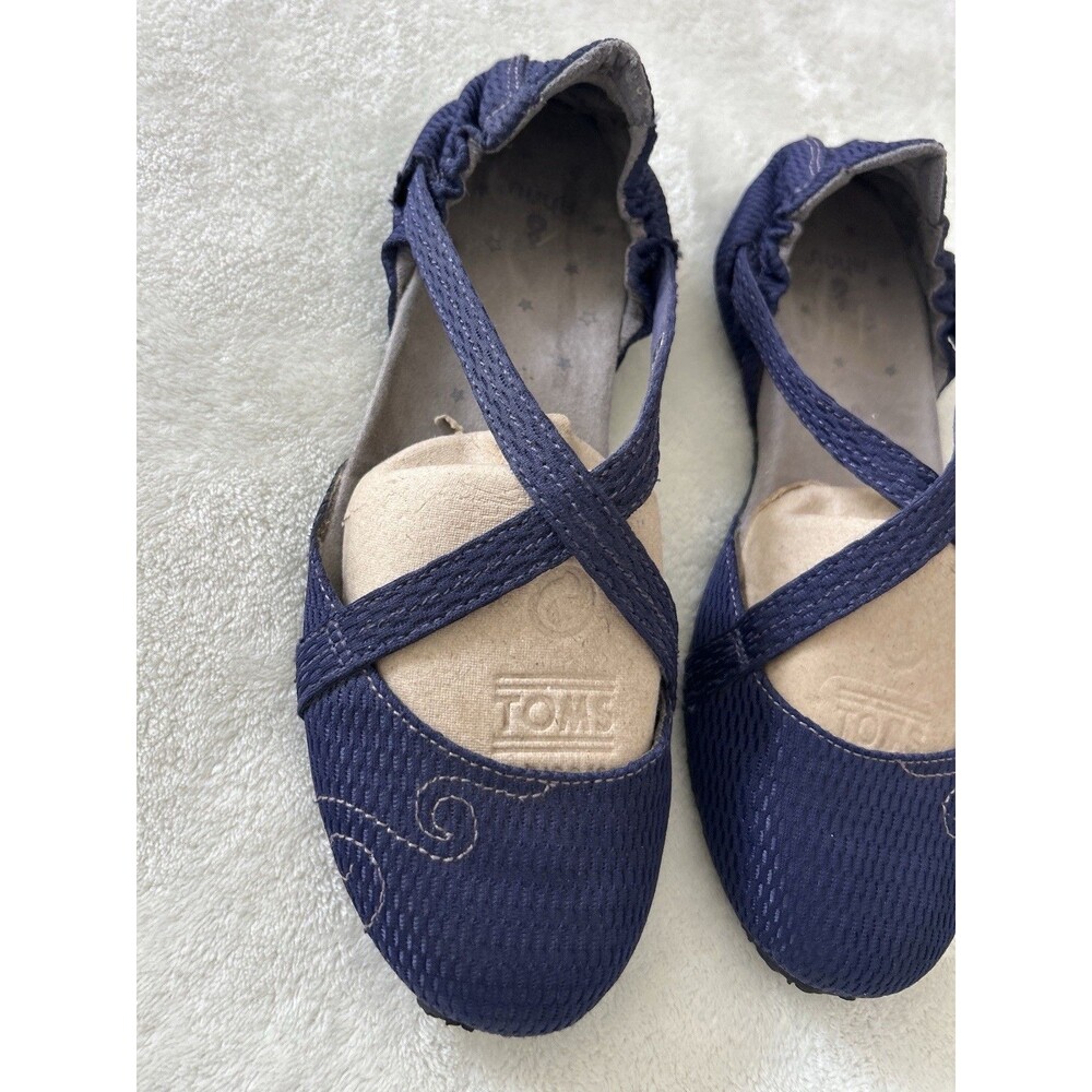 Ahnu Women's Good Karma Mesh Ballet Flats Mary Jane Shoes Size 8 Blue Vegan - Picture 3 of 9